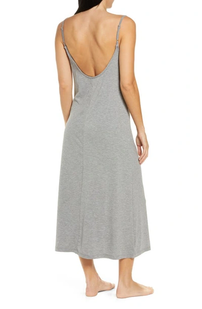 Papinelle Basic Knit Nightgown In Dark Grey