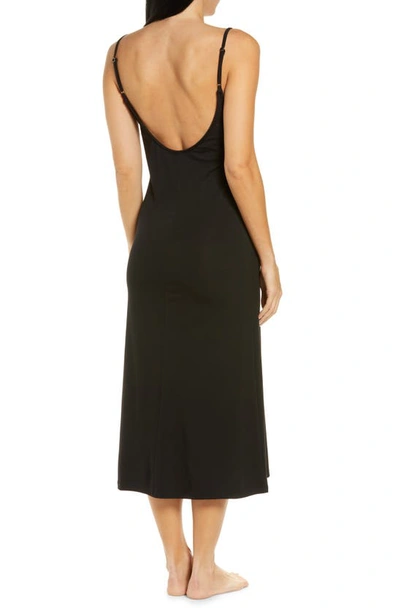 Shop Papinelle Basic Knit Nightgown In Black