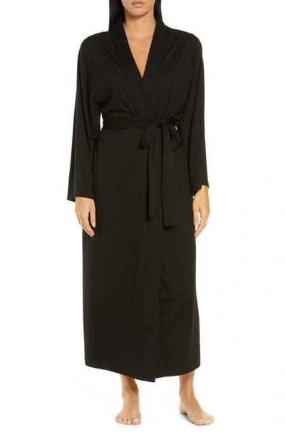 Shop Papinelle Basic Knit Robe In Black