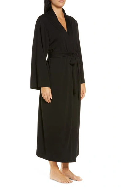 Shop Papinelle Basic Knit Robe In Black