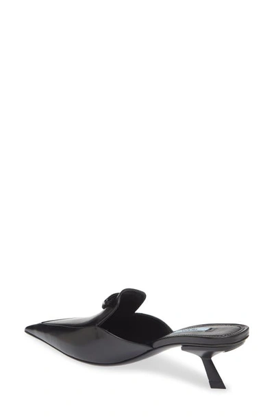 Prada Mocassini Pointed Toe Mule In Nero