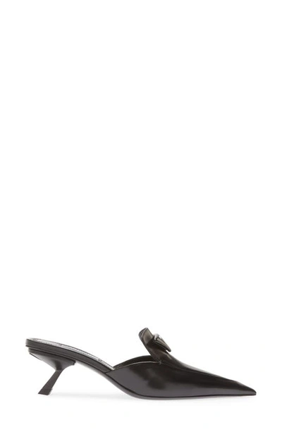 Prada Mocassini Pointed Toe Mule In Nero