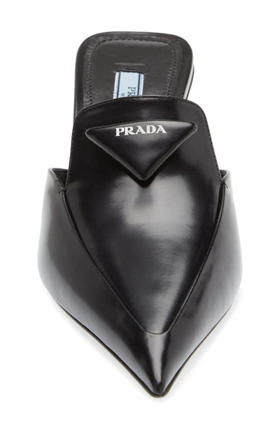 Prada Mocassini Pointed Toe Mule In Nero
