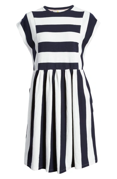 Shop Boden Cotton Jersey T-shirt Dress In Navy And Ivory Stripe