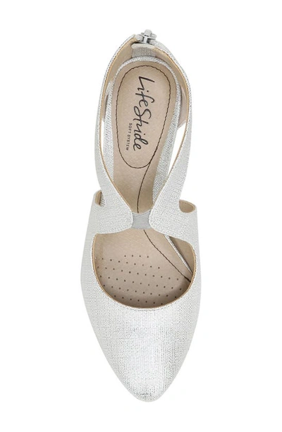 Lifestride Giovanna 2 Womens Comfort Insole Cut-out Pumps In Silver