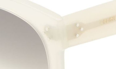 Shop Celine Bold 3 Dots 54mm Gradient Square Sunglasses In Ivory / Gradient Brown
