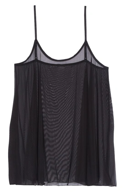 Coquette Sheer Chemise In Black