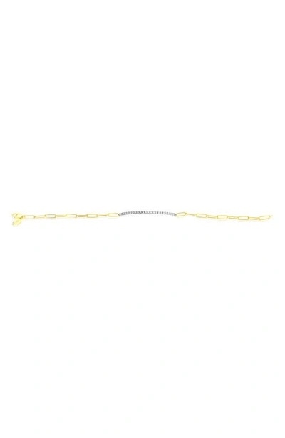 Shop Meira T Diamond Bar Bracelet In Yellow