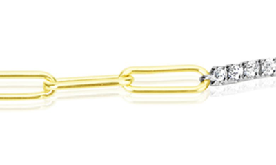 Shop Meira T Diamond Bar Bracelet In Yellow