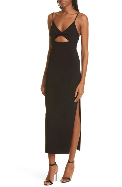 Shop Bec & Bridge Ivy Cutout Detail Midi Dress In Black
