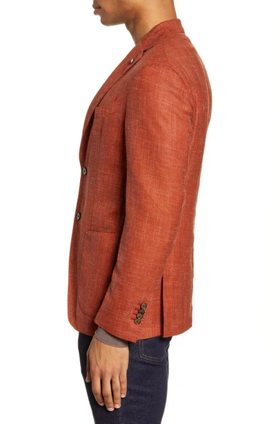Shop L.b.m. Trim Fit Solid Wool Blend Sport Coat In Orange