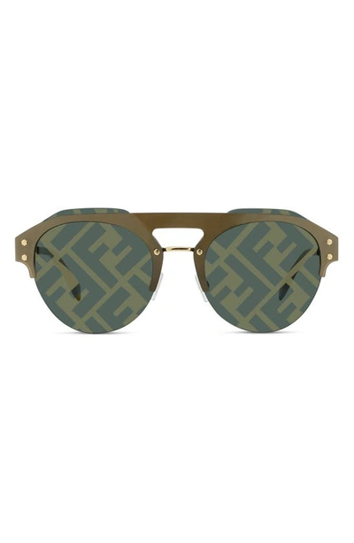 Fendi Metal Clubmaster Sunglasses In Black