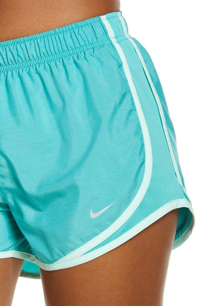 Shop Nike Dri-fit Tempo Running Shorts In Washed Teal/ Wolf Grey