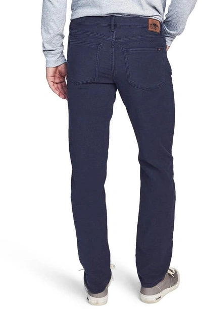 Shop Faherty Stretch Terry 5-pocket Pants In Navy