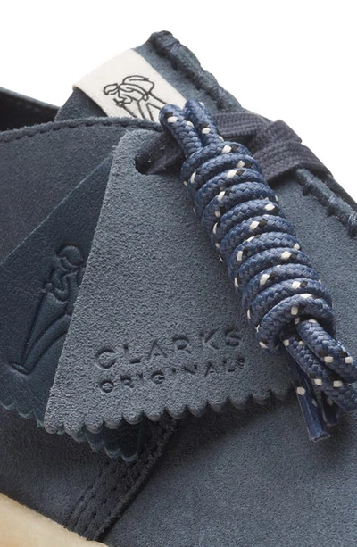 Shop Clarks Trek Cup Sneaker In Blue Suede