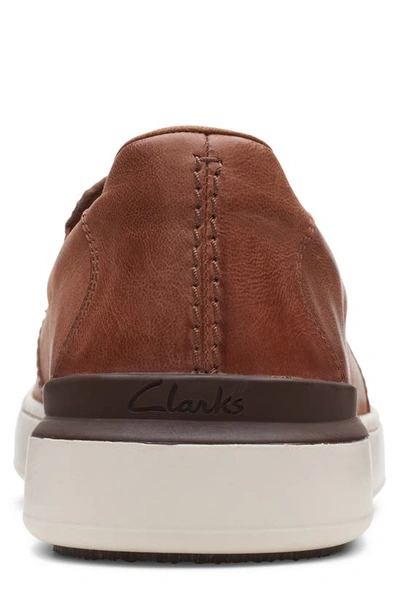 Shop Clarks Courtlite Slip-on Sneaker In Tan Leather
