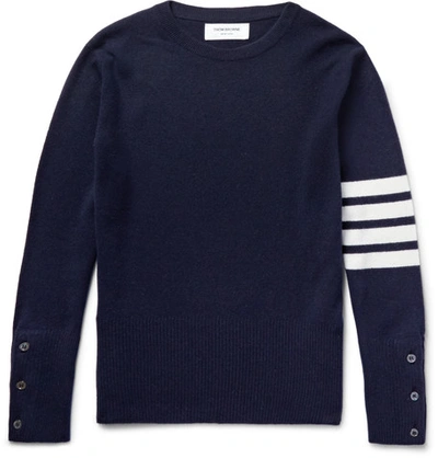 Shop Thom Browne Striped Cashmere Sweater