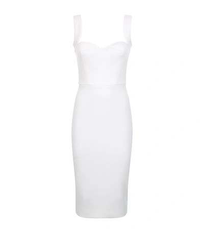 Victoria Beckham Sweetheart-neck Sleeveless Fitted Dress With Tonal Sequins In White