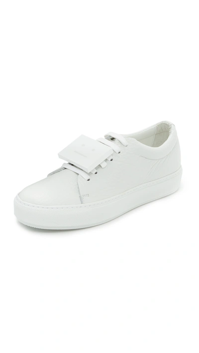Shop Acne Studios Adriana Grain Sneakers In White