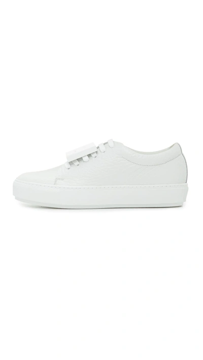 Shop Acne Studios Adriana Grain Sneakers In White