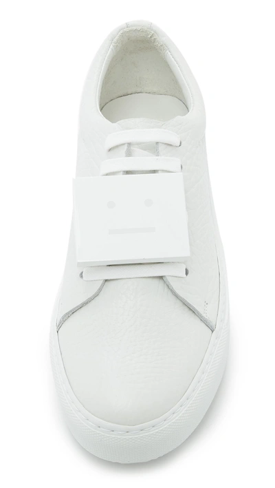 Shop Acne Studios Adriana Grain Sneakers In White