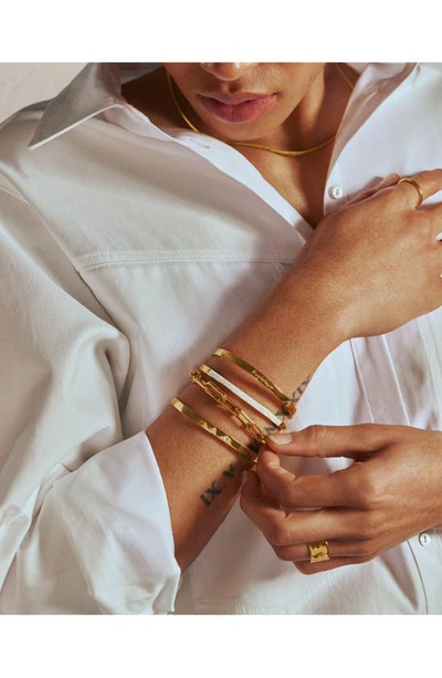 Monica Vinader Gold Essential Pavé Diamond Bangle Diamond In 18ct Gold Vermeil On Silver
