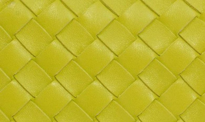 Shop Bottega Veneta Small Intrecciato Leather Crossbody Bag In Acid Kiwi-gold