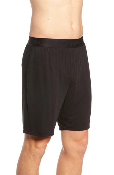 Tommy John Second Skin Sleep Shorts In Black