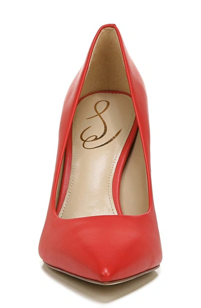 Shop Sam Edelman Hazel Pointed Toe Pump In Parisian Red