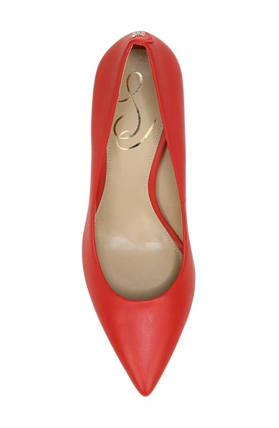 Shop Sam Edelman Hazel Pointed Toe Pump In Parisian Red