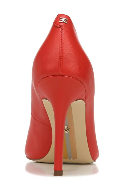 Sam Edelman Hazel Pointed Toe Pump In Parisian Red