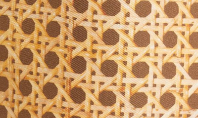 Shop Amiri Hexagonal Weave  Print Silk Shorts In Brown