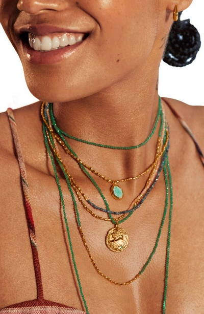 Monica Vinader Mini Nugget 18ct Yellow Gold-plated Vermeil Sterling Silver And Onyx Necklace In 18ct Gold Vermeil On Silver