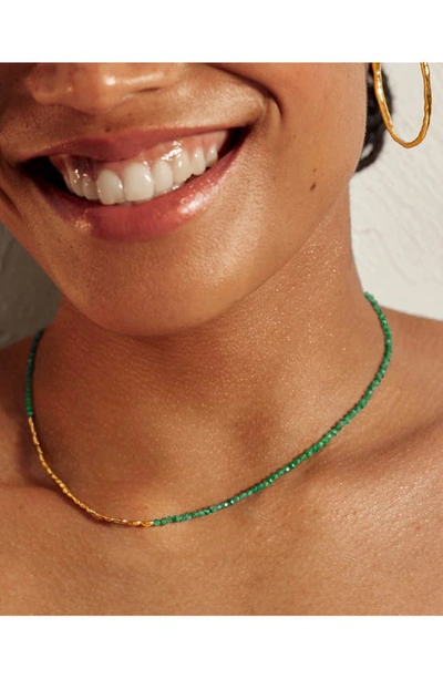 Monica Vinader Mini Nugget 18ct Yellow Gold-plated Vermeil Sterling Silver And Onyx Necklace In 18ct Gold Vermeil On Silver