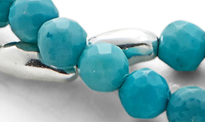 Monica Vinader Sterling Silver Mini Nugget Gemstone Beaded Bracelet In Sterling Silver