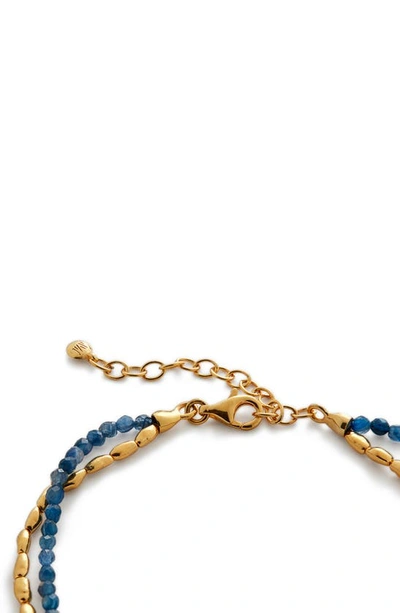 Shop Monica Vinader Mini Nugget Beaded Layered Bracelet In 18ct Gold