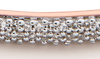 Monica Vinader Fiji Pavé Diamond Mini Bar Bracelet In Ros Gold