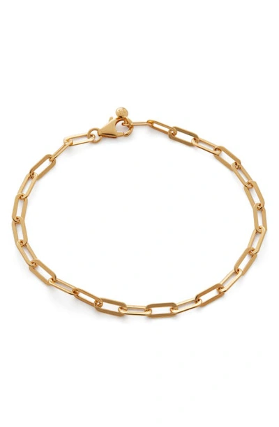 Shop Monica Vinader Deco Paper Clip Chain Bracelet In Yellow Gold