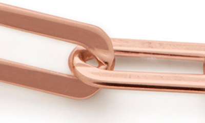 Shop Monica Vinader Deco Paper Clip Chain Bracelet In Ros Gold