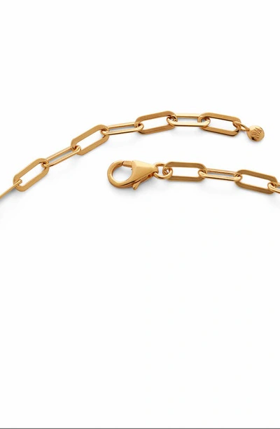 Shop Monica Vinader Deco Paper Clip Chain Necklace In Yellow Gold