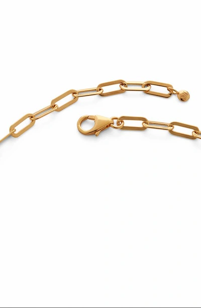 Monica Vinader Deco Paper Clip Chain Necklace In Yellow Gold