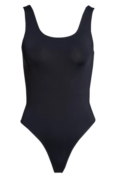 Shop Skims Soft Smoothing Seamless Thong Bodysuit In Eclipse