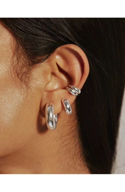 Shop Monica Vinader Gaia Ear Cuff In Sterling Silver