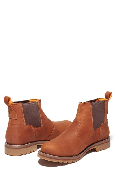 Timberland Men's Redwood Falls Chelsea Boot In Rust Full Grain