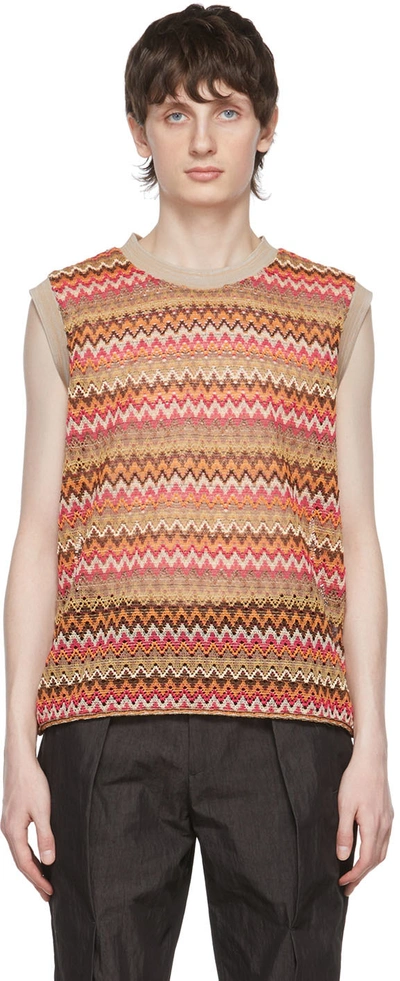 Andersson Bell Ssense Exclusive Multicolor Polyester Sweater In Red