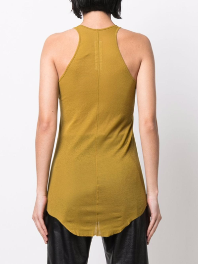 Shop Rick Owens Sleeveless Cotton Top In Green