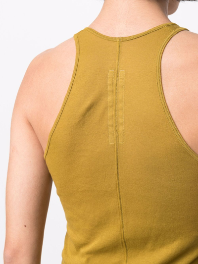 Shop Rick Owens Sleeveless Cotton Top In Green