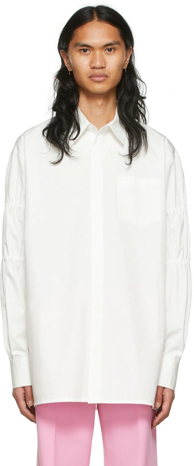 We11 Done White Cotton Shirt In White