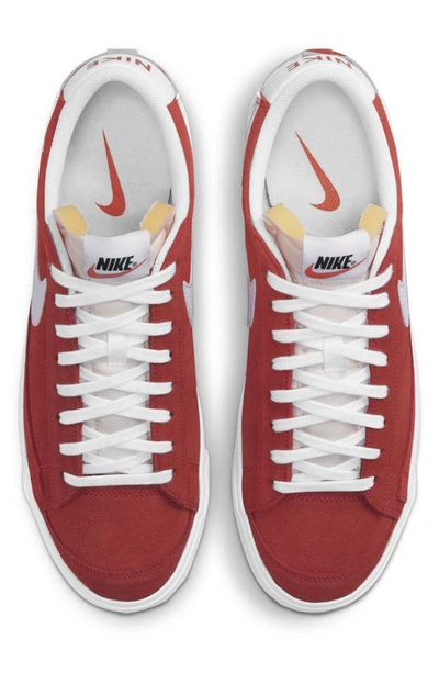 Shop Nike Blazer Low '77 Suede Sneaker In Red/ White