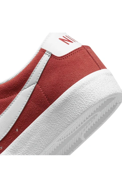 Shop Nike Blazer Low '77 Suede Sneaker In Red/ White